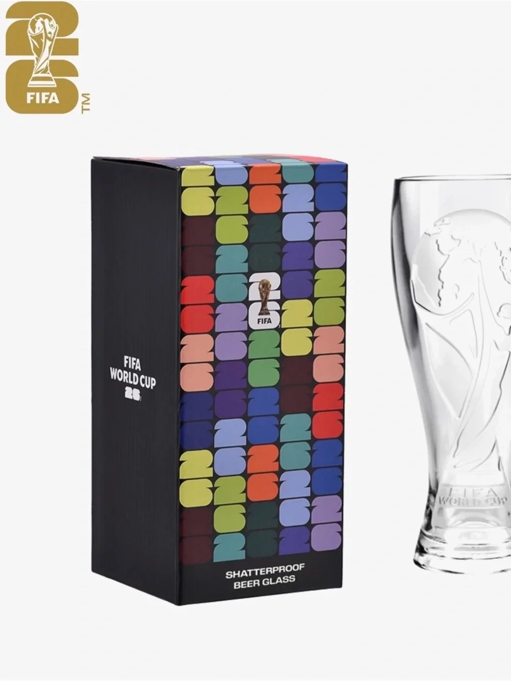 FIFA World Cup Embossed Glass Pilsner